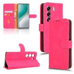 For Tecno Camon 40 Skin Feel Magnetic Flip Leather Phone Case(Rose Red)