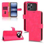 For Tecno Spark 40 4G Skin Feel Magnetic Flip Leather Phone Case(Rose Red)