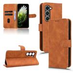 For Tecno Spark 40 Pro 4G Skin Feel Magnetic Flip Leather Phone Case(Brown)