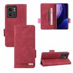 For Motorola Edge 40 Magnetic Clasp Leather Phone Case(Red)