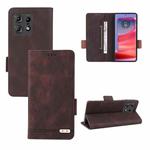 For Motorola Edge 50 Pro Magnetic Clasp Leather Phone Case(Brown)