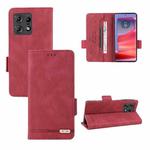 For Motorola Edge 50 Pro Magnetic Clasp Leather Phone Case(Red)