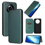 For Realme 11 5G Carbon Fiber Texture Flip Leather Phone Case(Green)