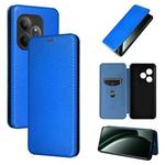 For Realme GT 6 / GT 6T Carbon Fiber Texture Flip Leather Phone Case(Blue)