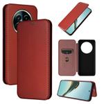 For Realme 13 Pro / 13 Pro+ Carbon Fiber Texture Flip Leather Phone Case(Brown)