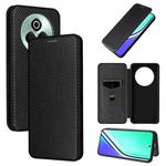 For Realme P3 Pro 5G Carbon Fiber Texture Flip Leather Phone Case(Black)