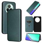 For Realme P3 Pro 5G Carbon Fiber Texture Flip Leather Phone Case(Green)