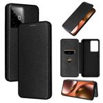 For Realme Neo7x 5G Carbon Fiber Texture Flip Leather Phone Case(Black)