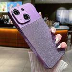 For iPhone 14 Plus Metallic Glitter Powder Shockproof Phone Case(Purple)