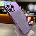 For iPhone 13 Pro Metallic Glitter Powder Shockproof Phone Case(Purple)
