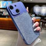 For iPhone 13 Metallic Glitter Powder Shockproof Phone Case(Blue)