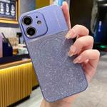 For iPhone 12 Magsafe Magnetic Metallic Glitter Powder Shockproof Phone Case(Blue)