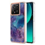 For Xiaomi 13T/13T Pro Electroplating Marble Dual-side IMD Phone Case(Purple 016)