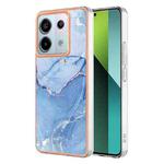 For Xiaomi Redmi Note 13 Pro 5G Electroplating Marble Dual-side IMD TPU Phone Case(Blue 018)