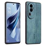 For OPPO Reno10 Pro AZNS 3D Embossed Skin Feel Phone Case(Dark Green)