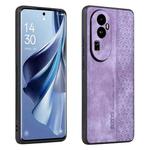 For OPPO Reno10 Pro+ AZNS 3D Embossed Skin Feel Phone Case(Purple)