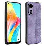 For OPPO A78 4G AZNS 3D Embossed Skin Feel Phone Case(Purple)