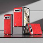 For Google Pixel Fold ABEEL Retro Litchi Texture PU Phone Case(Red)