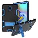 For Samsung Galaxy Tab A 10.5 T590 Shockproof PC + Silicone Protective Case，with Holder(Black Blue)