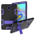 For Samsung Galaxy Tab A 10.5 T590 Shockproof PC + Silicone Protective Case，with Holder(Black Purple)