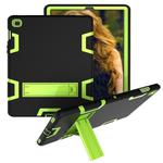 For Samsung Galaxy Tab S5e T720 Shockproof PC + Silicone Protective Case，with Holder(Black Yellow Green)