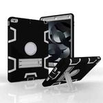 For iPad Air Shockproof PC + Silicone Protective Case，with Holder(Black Gray)