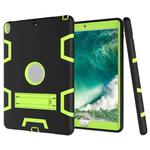For iPad Pro 10.5 inch (2017) Shockproof PC + Silicone Protective Case，with Holder(Black Yellow Green)