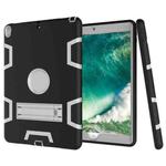For iPad Pro 10.5 inch (2017) Shockproof PC + Silicone Protective Case，with Holder(Black Blue)