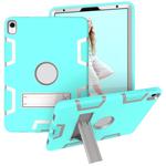 For iPad Pro 11 (2018) Shockproof PC + Silicone Protective Case，with Holder(Green Gray)