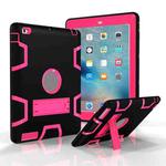 For iPad 4 / 3 / 2 / 1 Shockproof PC + Silicone Protective Case，with Holder(Black Rose)