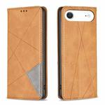For iPhone 17 Air Rhombus Texture Magnetic Leather Phone Case(Yellow)