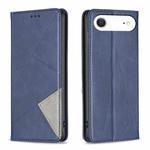For iPhone 17 Air Rhombus Texture Magnetic Leather Phone Case(Blue)