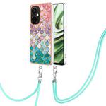 For OnePlus Nord CE 3 5G/Nord CE 3 Lite Electroplating IMD TPU Phone Case with Lanyard(Colorful Scales)