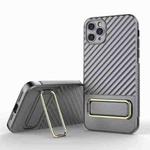 For iPhone 11 Pro Max Wavy Textured Phone Case(Grey)