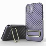 For iPhone 11 Wavy Textured Phone Case(Purple)