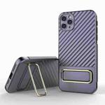 For iPhone 11 Pro Wavy Textured Phone Case(Purple)