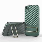For iPhone XR Wavy Textured Phone Case(Green)