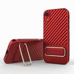 For iPhone XR Wavy Textured Phone Case(Red)