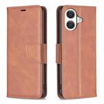 For iPhone 17 Lambskin Texture Pure Color Flip Leather Phone Case(Brown)