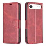 For iPhone 17 Air Lambskin Texture Pure Color Flip Leather Phone Case(Red)