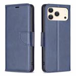 For iPhone 17 Pro Max Lambskin Texture Pure Color Flip Leather Phone Case(Blue)