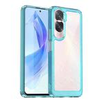 For Honor X50i Colorful Series Acrylic Hybrid TPU Phone Case(Transparent Blue)