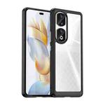 For Honor 90 Pro Colorful Series Acrylic Hybrid TPU Phone Case(Black)