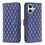 For iPhone 17 Diamond Lattice Wallet Flip Leather Phone Case(Blue)