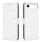 For iPhone 17 Air Diamond Lattice Wallet Flip Leather Phone Case(White)