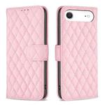 For iPhone 17 Air Diamond Lattice Wallet Flip Leather Phone Case(Pink)