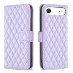 For iPhone 17 Air Diamond Lattice Wallet Flip Leather Phone Case(Purple)