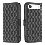 For iPhone 17 Air Diamond Lattice Wallet Flip Leather Phone Case(Black)