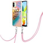 For Xiaomi Redmi A1 Electroplating IMD TPU Phone Case with Lanyard(Dream Butterfly)
