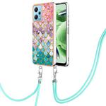For Xiaomi Redmi Note 12 5G Global/Note 12 5G China Electroplating IMD TPU Phone Case with Lanyard(Colorful Scales)